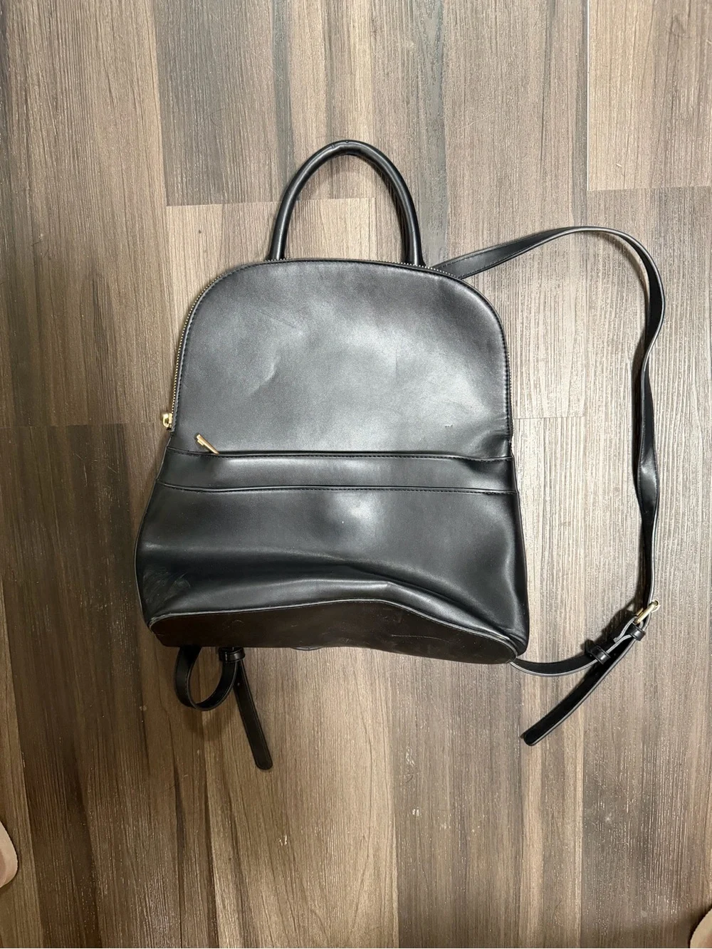 Target Black Faux Leather Backpack Handbag